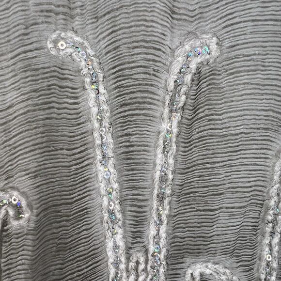 Soft Surroundings Sophia Top Womens Silk Embroidered Tunic Beaded Sz Med Petite - Picture 4 of 9